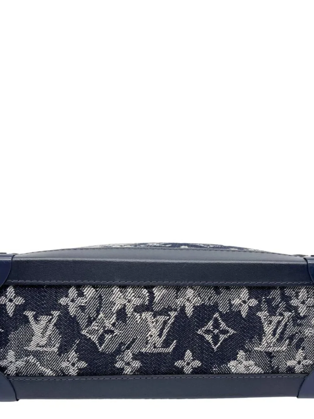 Louis Vuitton Soft Trunk Monogram Tapestry Canvas Crossbody Bag Navy Blue